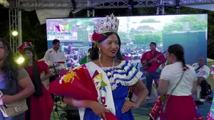 Génesis Matamoros es la reina de las fiestas tradicionales de Managua 2026