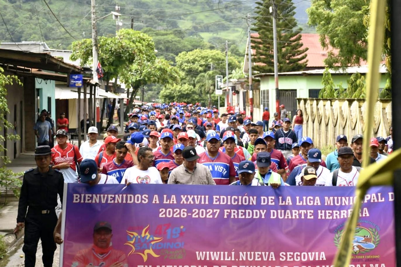 Wiwilí celebra el inicio de la XXVII Liga Municipal de Béisbol